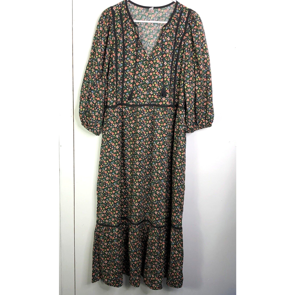 Old Navy Floral Maxi Dress - Black and Pink